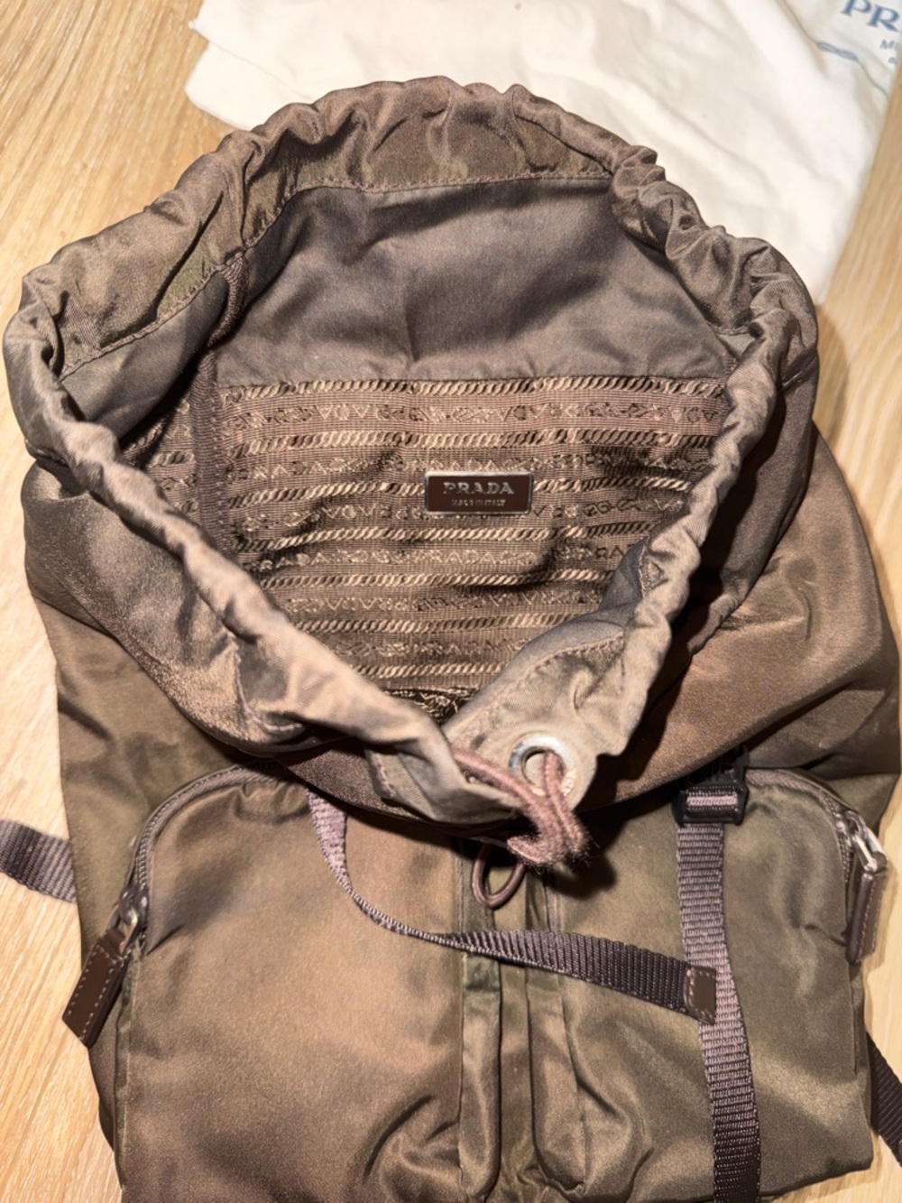 Prada Brown Nylon Backpack - Picture 2 of 2